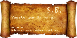 Vesztergom Barbara névjegykártya